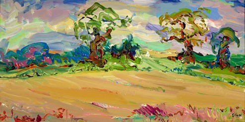 Foxhill Field Study III by Jeffrey Pratt - Original Painting on Board